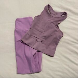 Abercrombie & Fitch Lavender Leggings and Tank Set